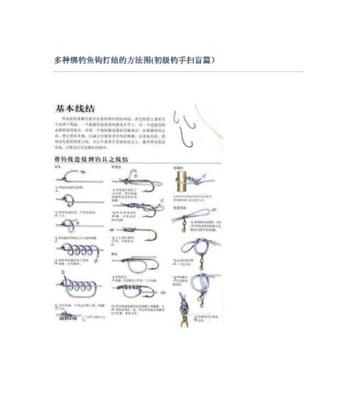 学习鱼钩的绑法技巧（掌握绑鱼钩的技巧）  第1张